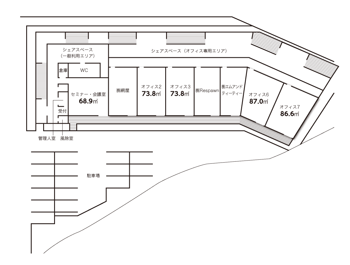 Office Cloud 9（仮）のフロア図