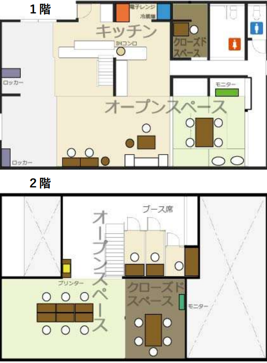 旧浦清兵衛商店のフロア図